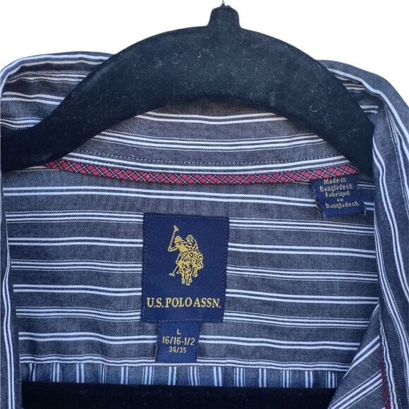 U.S. Polo Assn Long Sleeve Button Down Shirt Large - Picture 2 of 9